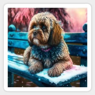 Cavoodle In The Park Sticker